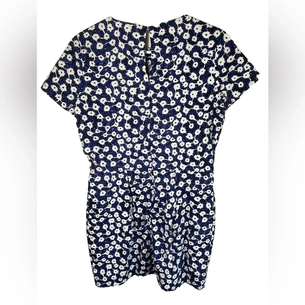 Kate Spade Saturday Blue Floral Pleated Mini with Pockets Size S
